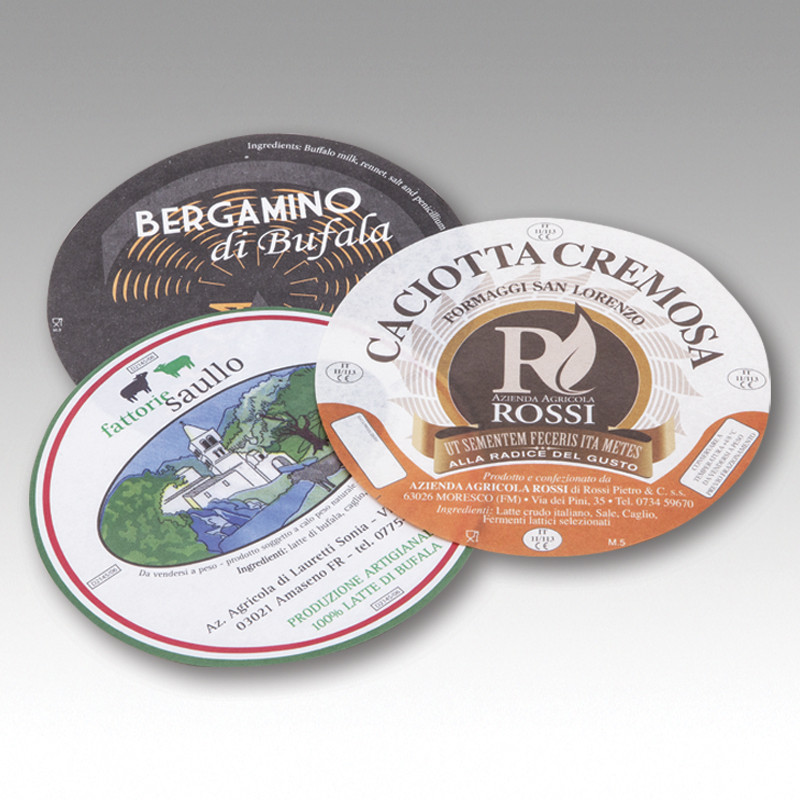 Labels made of vegetable paper